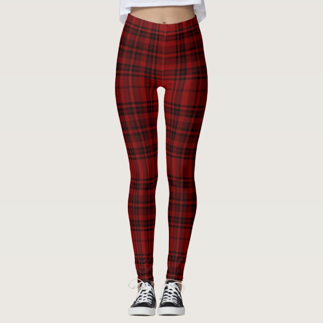 KARDRÄTT LAND RUTIG RÖD LEGGINGS (Framsida)