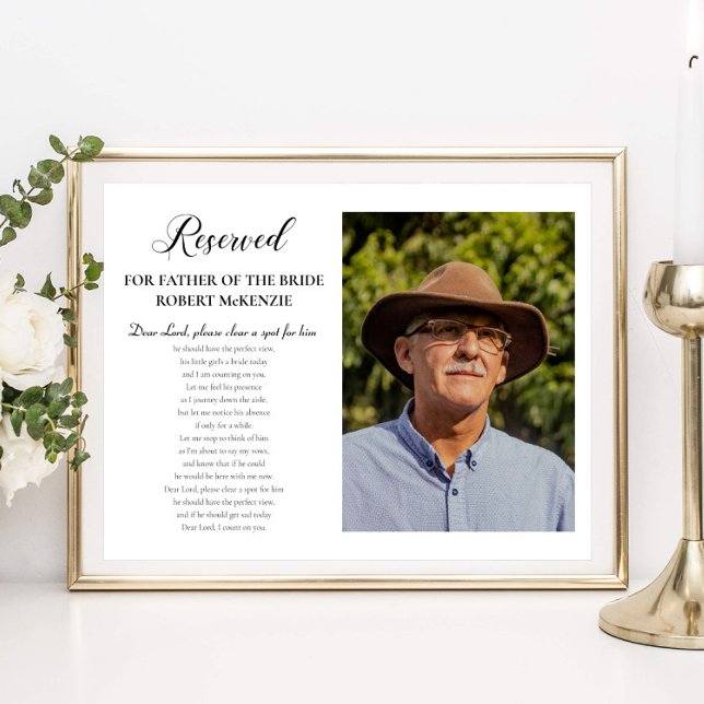 Käre Herren Far till Brudens Foto Minneshögtid Brö Poster (Skapare uppladdad)