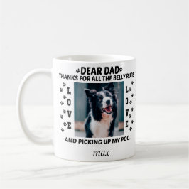 Käre pappa hund Fotokollage och Personlig namn Kaffemugg