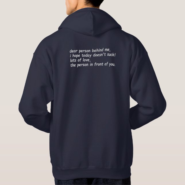 Käre person bakom mig hoodie (Baksida)