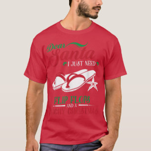 Käre Santa Brev jul Flinflip flops Beach-Roligten T Shirt