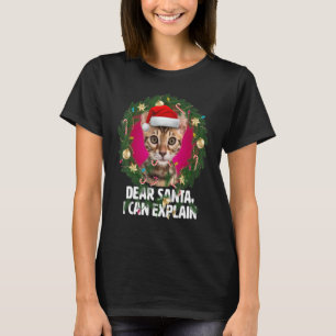 Käre Santa Cute Bengal Cat var stygg vid Christm T Shirt