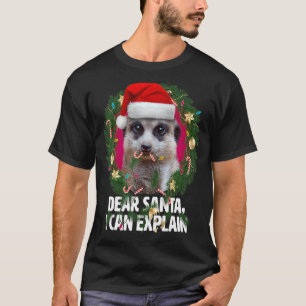 Käre Santa Cute Meerkat var stygg vid jul T Shirt