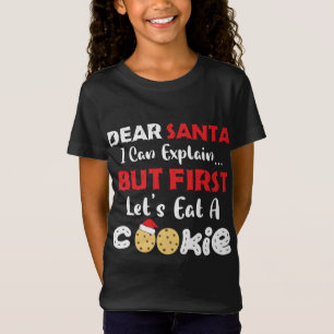 Käre Santa Eat A Cookies Funny jul Cookie Ba T Shirt