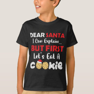 Käre Santa Eat A Cookies Funny jul Cookie Ba T Shirt