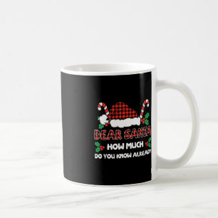 Käre Santa Hur mycket vet du redan i jul? Kaffemugg