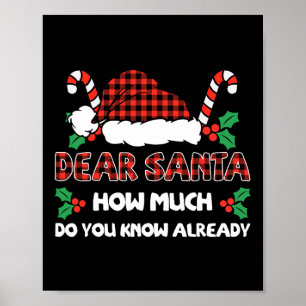 Käre Santa Hur mycket vet du redan i jul? Poster