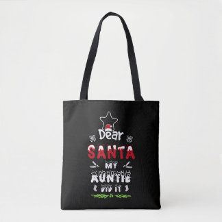 Käre Santa My Auntie gjorde det, familjejulgåva Tygkasse