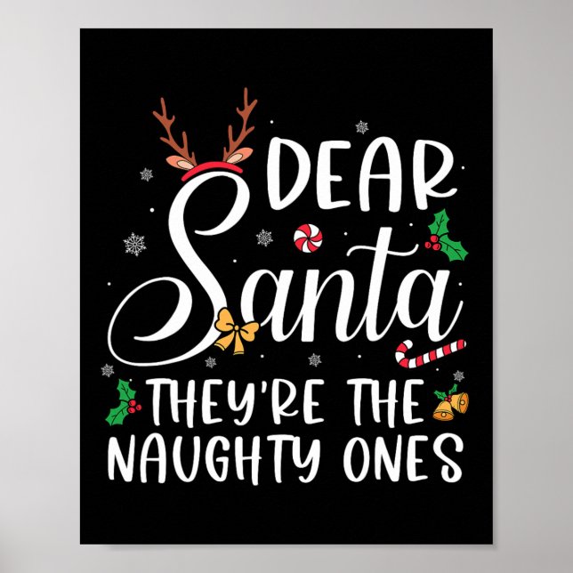 Käre Santa Theyre, Naughty Ones Julfamn Poster (Framsidan)