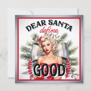 Käre Tomte Definiera Bra Retro Pinup Julkort