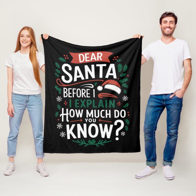 Käre Tomte innan jag förklarar hur mycket vet du Fleecefilt (På plats)