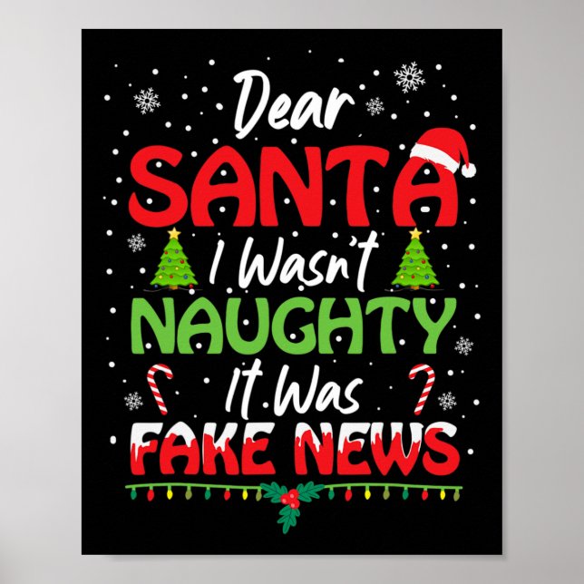Käre tomte jag var inte busig det var fejknyheter  poster (Framsidan)