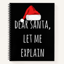 Käre tomte Låt mig förklara Rolig jul anteckningsb