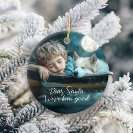 Käre Tomte Vi Har Varna Semestern Foto Julgransprydnad Keramik