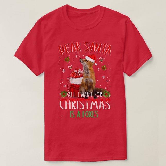 Käre tomten allt jag vill ha i julklapp är ett dju t shirt (Design framsida)
