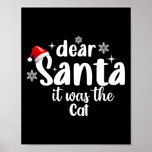 Käre tomten, det var kattunge jul poster (Framsidan)
