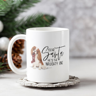 Käre tomten Han är den helige en kavalierspanjan Kaffemugg
