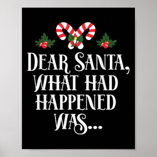 Käre tomten, vad som hade hänt var, en fin jul poster