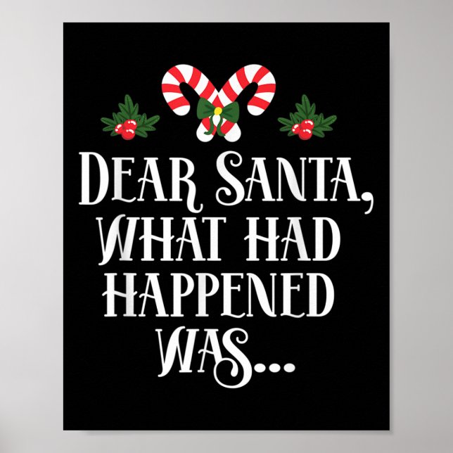 Käre tomten, vad som hade hänt var, en fin jul poster (Framsidan)