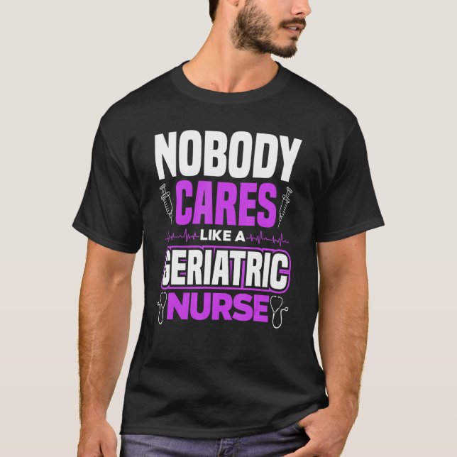 Karegiver ingen bär som en gyllene sjuksköterska t shirt (Framsida)