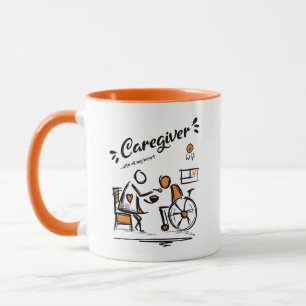 Karegiver med hela mitt hjärta. Caregivers Gift Id Mugg