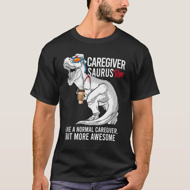 Karegiver Saurus som en vanlig karenserska men mer T Shirt (Framsida)