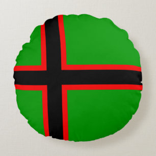Karelia National Flag Rund Kudde