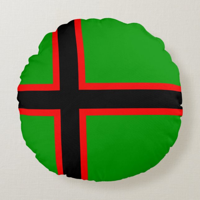Karelia National Flag Rund Kudde (Framsidan)