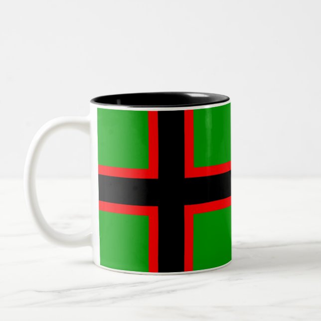 Karelia National Flag Två-Tonad Mugg (Vänster)