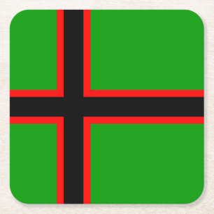 Karelia National Flag Underlägg Papper Kvadrat