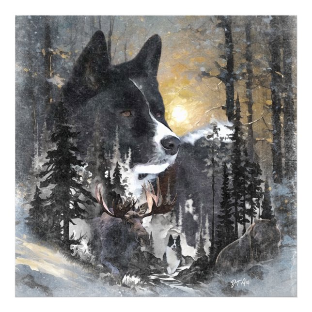 Karelian Bear Hund Fototryck (Framsidan)