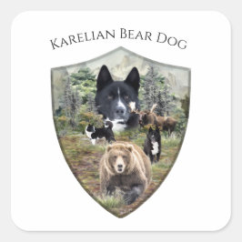 Karelian Bear Hund Fyrkantigt Klistermärke
