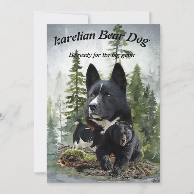Karelian Bear Hund Inbjudningar (Framsida)