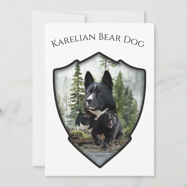 Karelian Bear Hund Inbjudningar (Framsida)