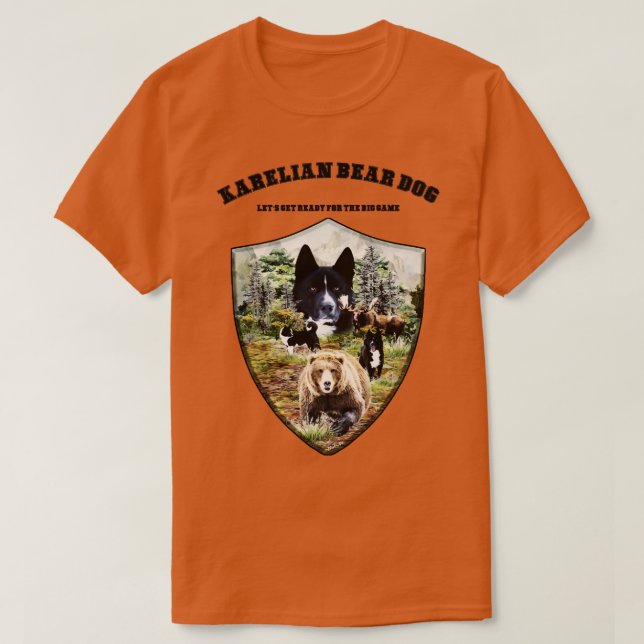Karelian Bear Hund T Shirt (Design framsida)