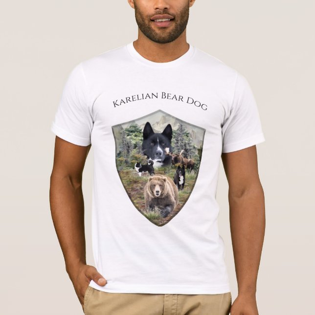 Karelian Bear Hund T Shirt (Framsida)