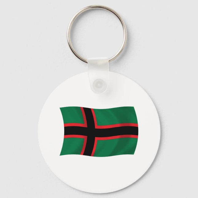 Karelians Flagga Keychain Nyckelring (Framsida)