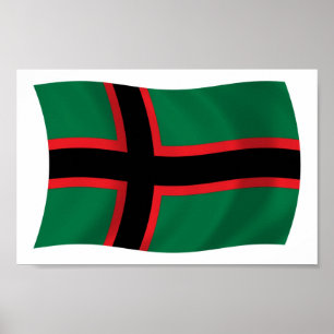 Karelians Flagga Poster Skriv ut