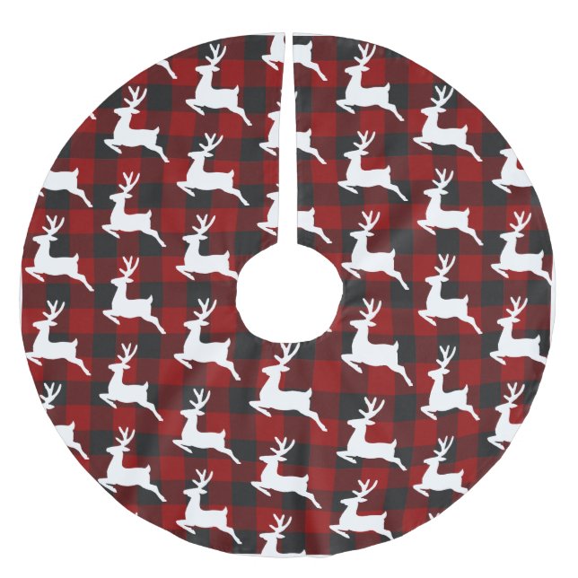 Karell och hjort  julgransmatta borstad polyester (Framsidan)