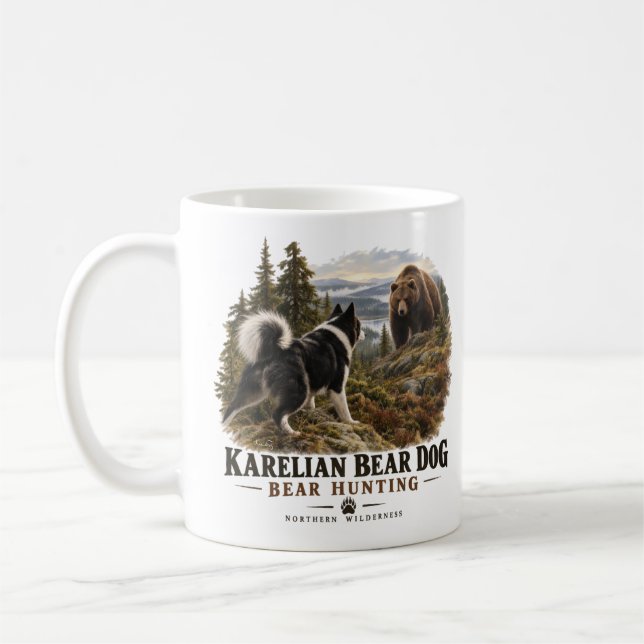 Karelsk björnhund  kaffemugg (Vänster)