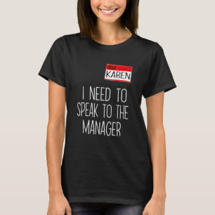 Karen Halloween Costume Shirts, tala till Manag T Shirt