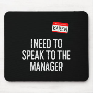 Karen Halloween Costume talar till Manager Roligt Musmatta