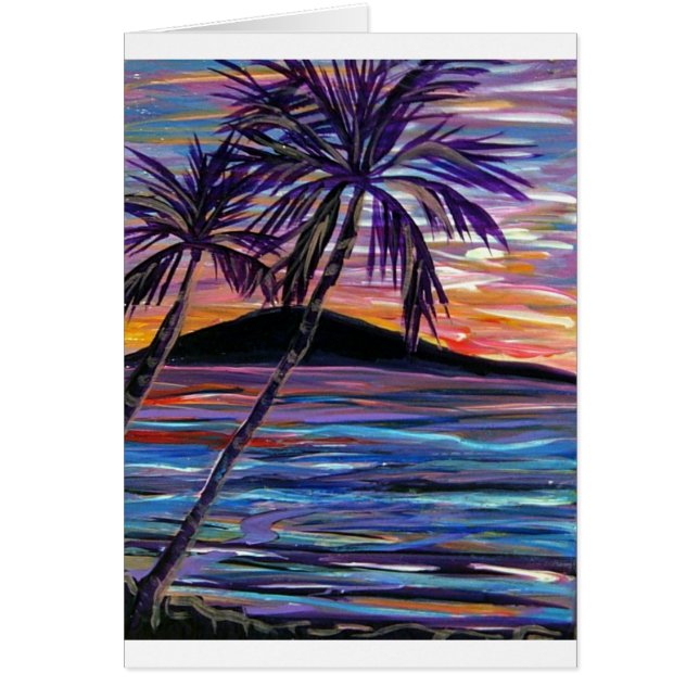 karen Hs solnedgång Hälsningskort (Framsidan)