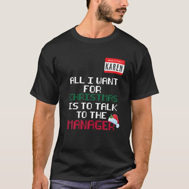 Karen jul Costume Sweater Funny X-Mas Holida T Shirt (Framsida)