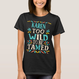 KAREN Namn Cute Retro Girls Wildblomma KAREN Namn T Shirt