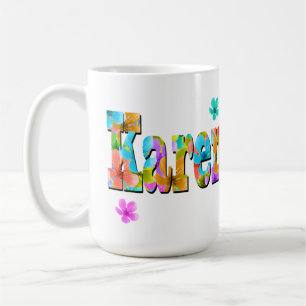Karen Namn Logotyp With Blommars Kaffemugg
