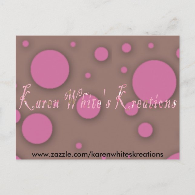 Karen Whites Kreations Postcard Vykort (Framsida)