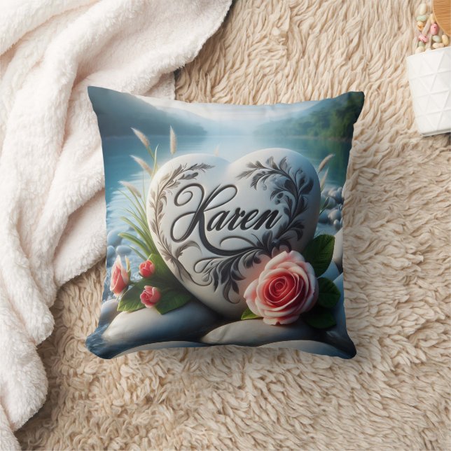 Karen's River Heart Kudde (Filt)