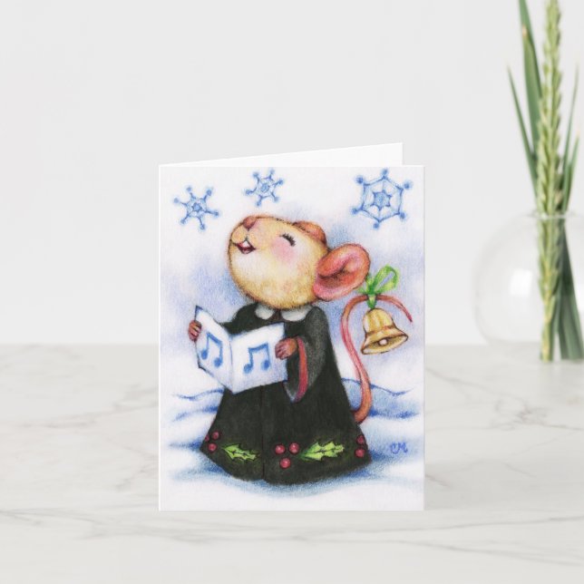 Karenshuggning av jullamusslor (Cute Animal Greeti Kort (Framsida)