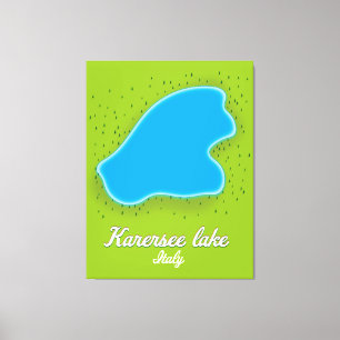 Karersee sjö Italien karta Canvastryck